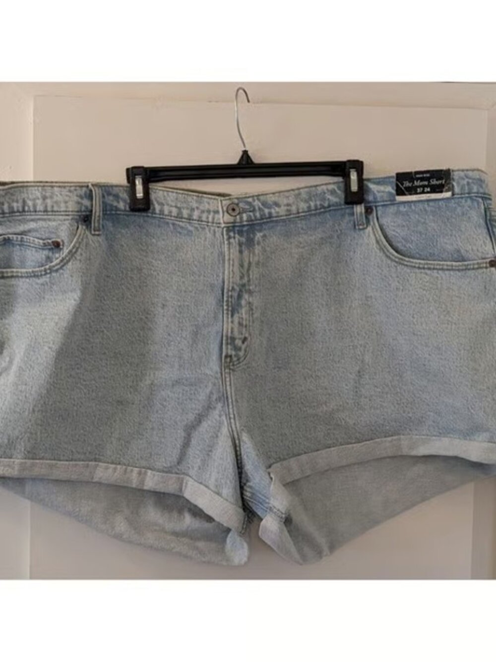 Abercrombie & Fitch The Mom Short High Rise Denim Shorts Size 37 Curve Love Ligh